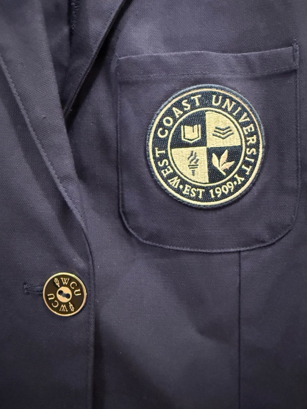 Navy School Uniform Blazer Youth Small NWT West Coast University